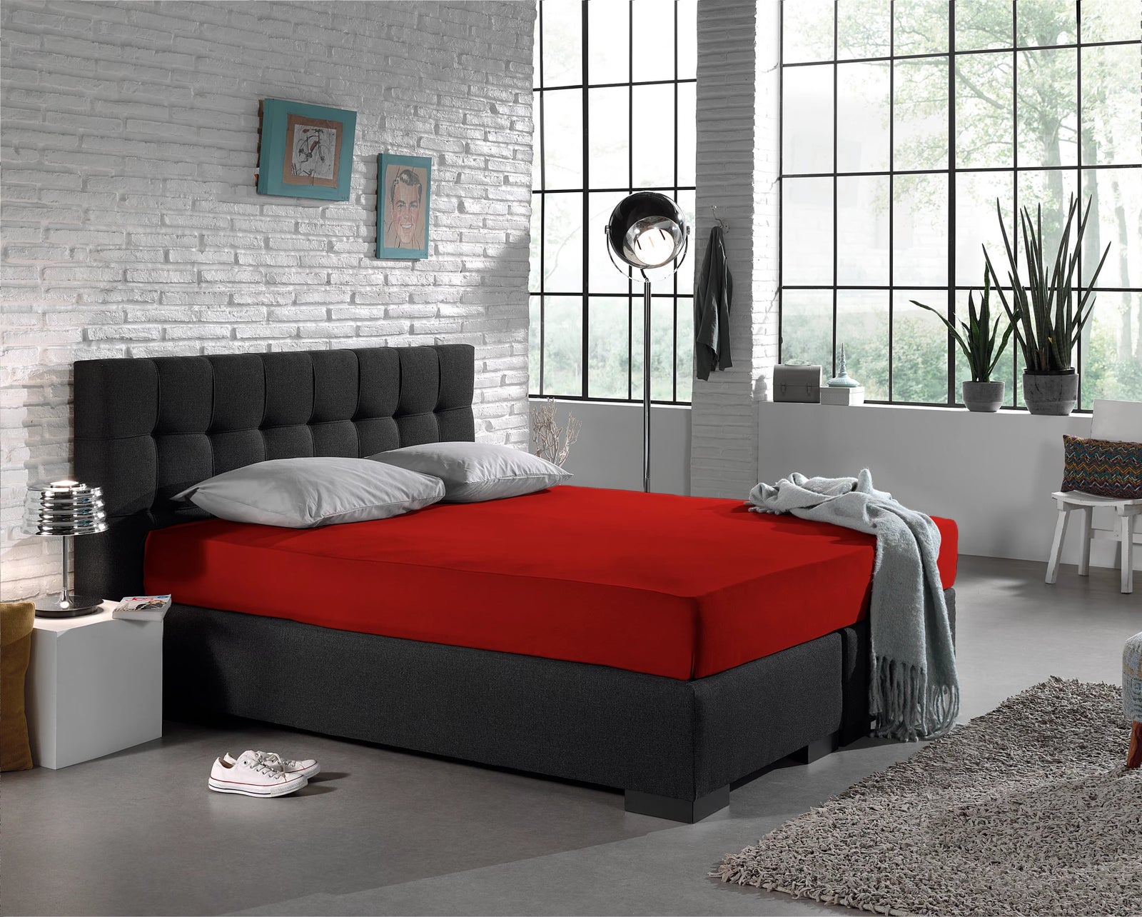 Rood hoeslaken
