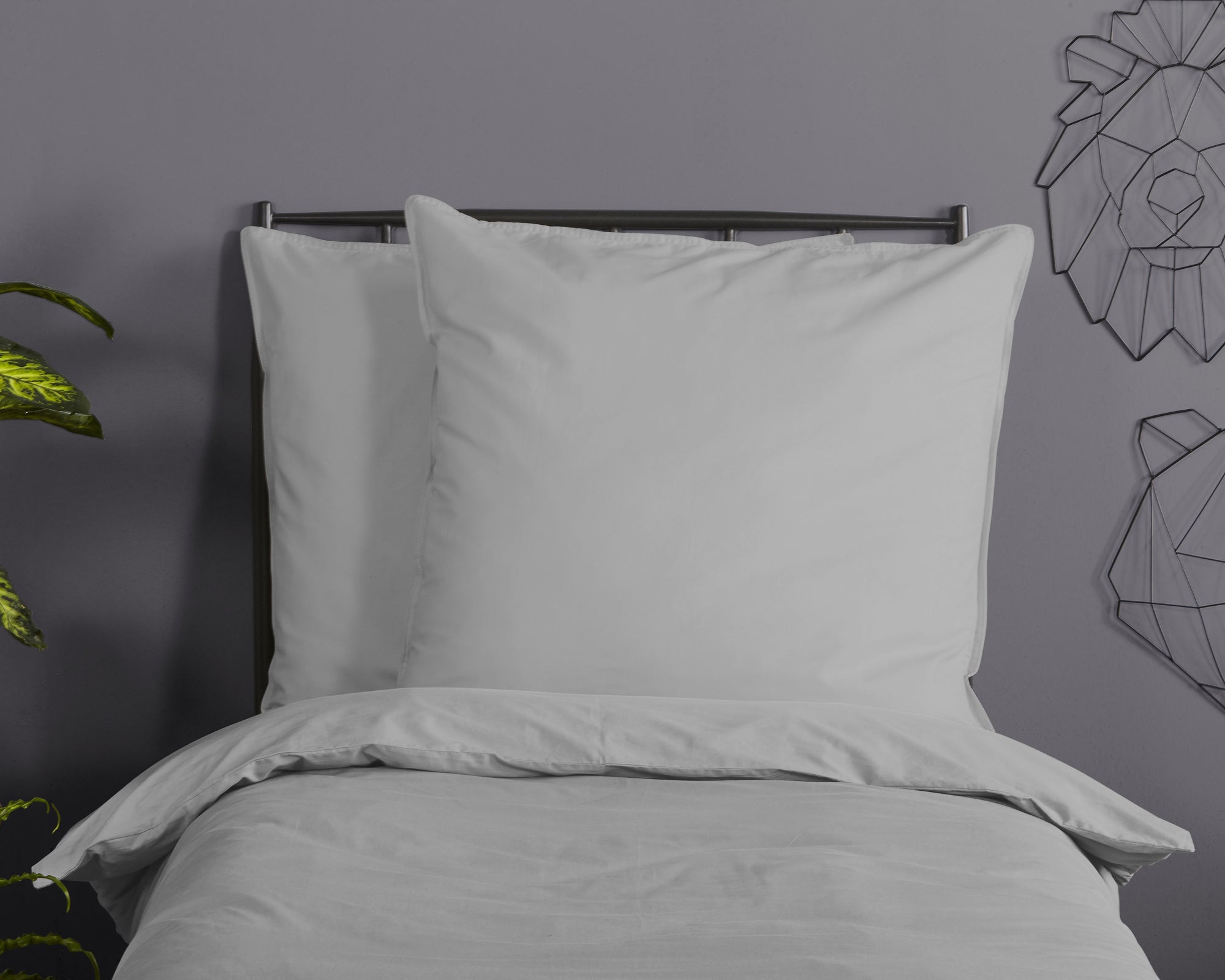 Good Morning babydekbedovertrek Uni - grijs - katoen - ledikant (100x135 + 40x60 cm)