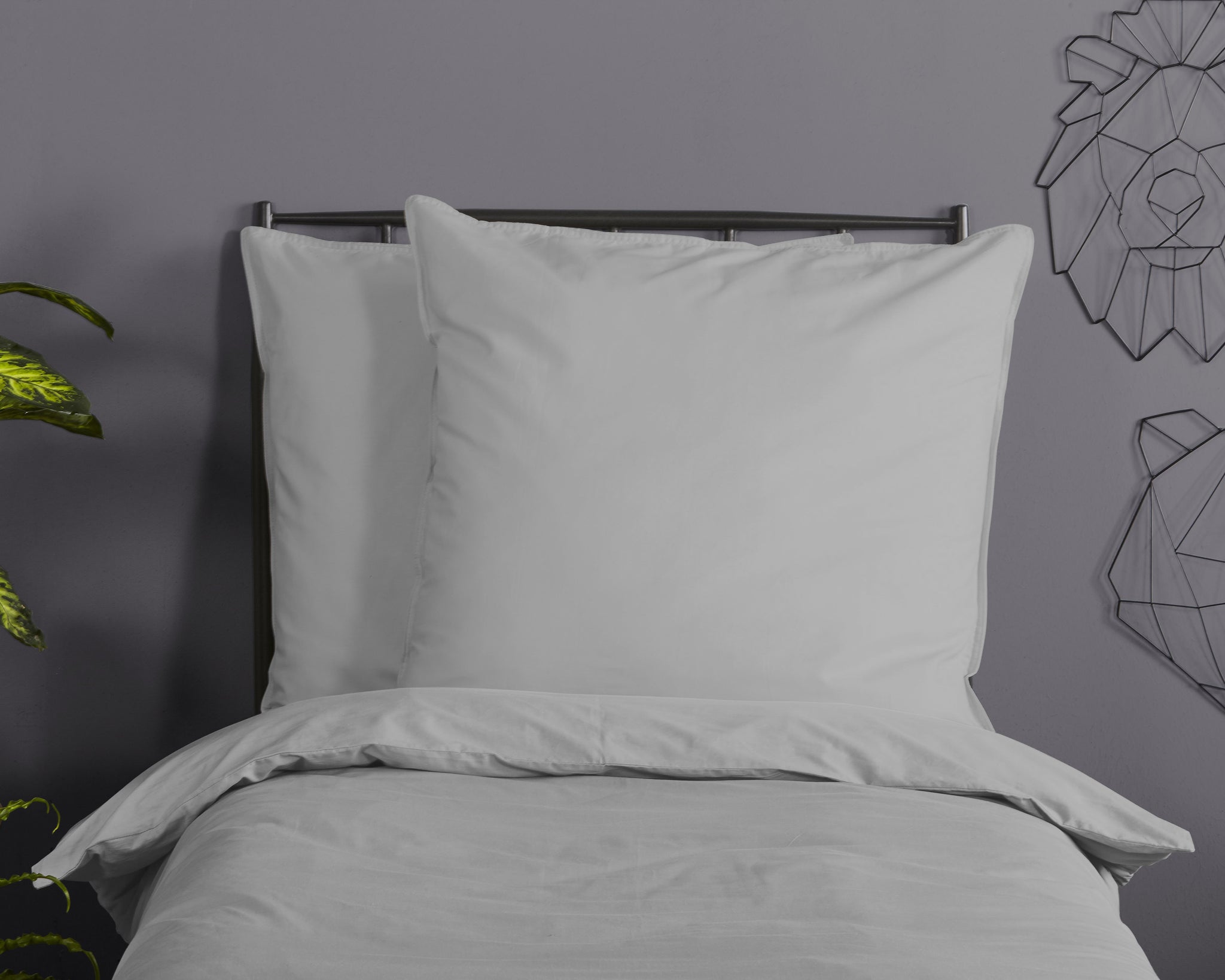 Good Morning babydekbedovertrek Uni - grijs - katoen - ledikant (100x135 + 40x60 cm)