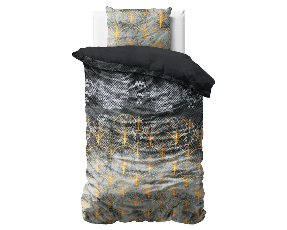 Dreamhouse dekbedovertrek Mente grijs - signature - velvet - 1-persoons (140x220 + 60x70 cm)