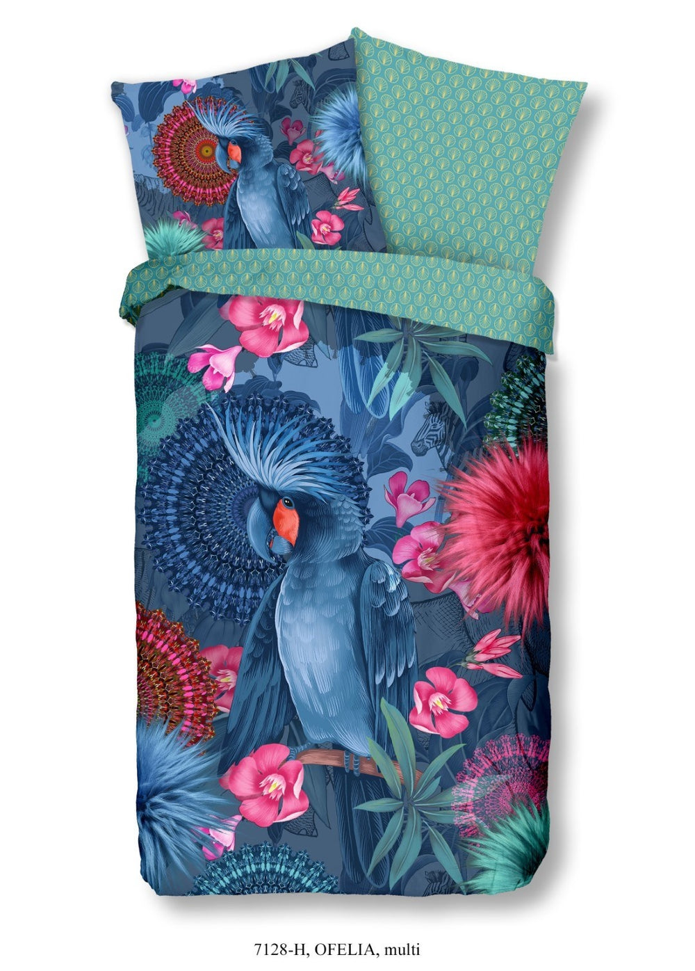 HiP dekbedovertrek Papegaai Ofelia - Katoensatijn - 1-persoons