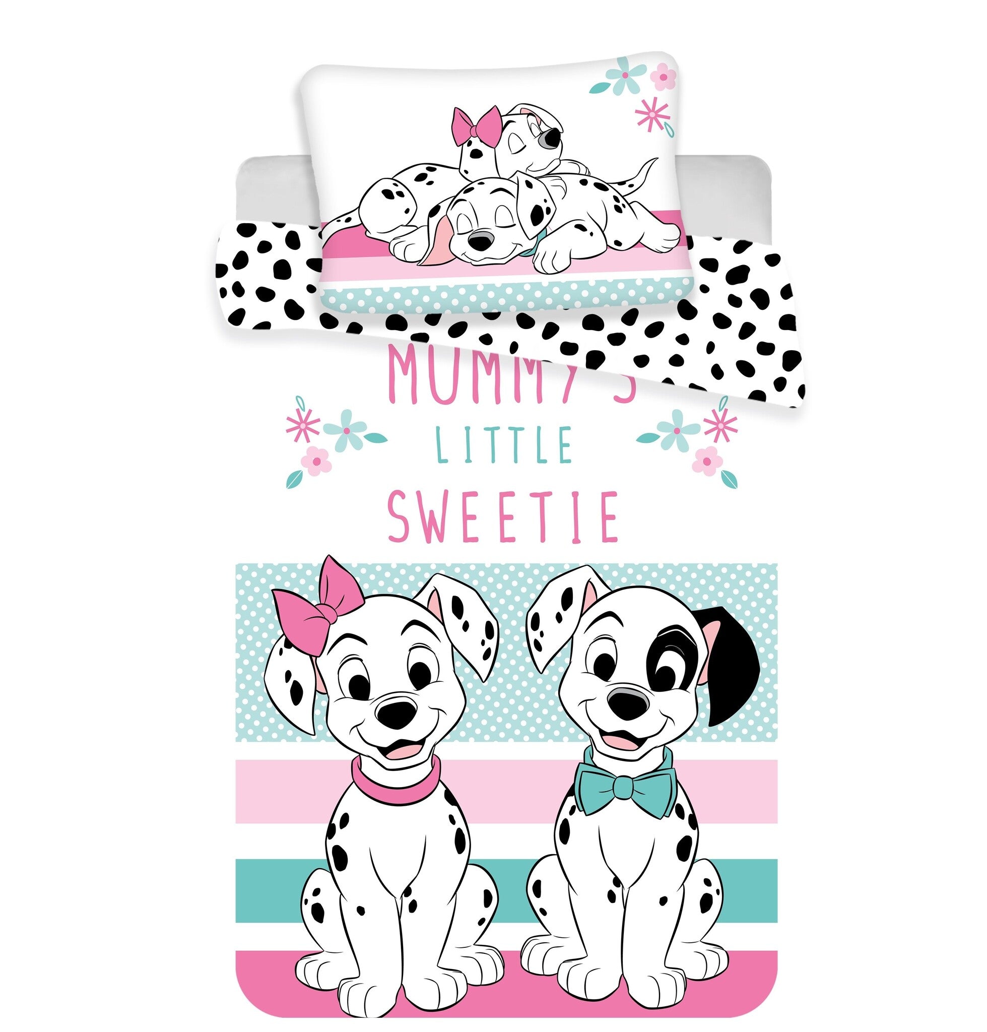 101 Dalmatiërs ledikant dekbedovertrek Mummy's little sweetie - katoen - 100x135 + 40x60cm