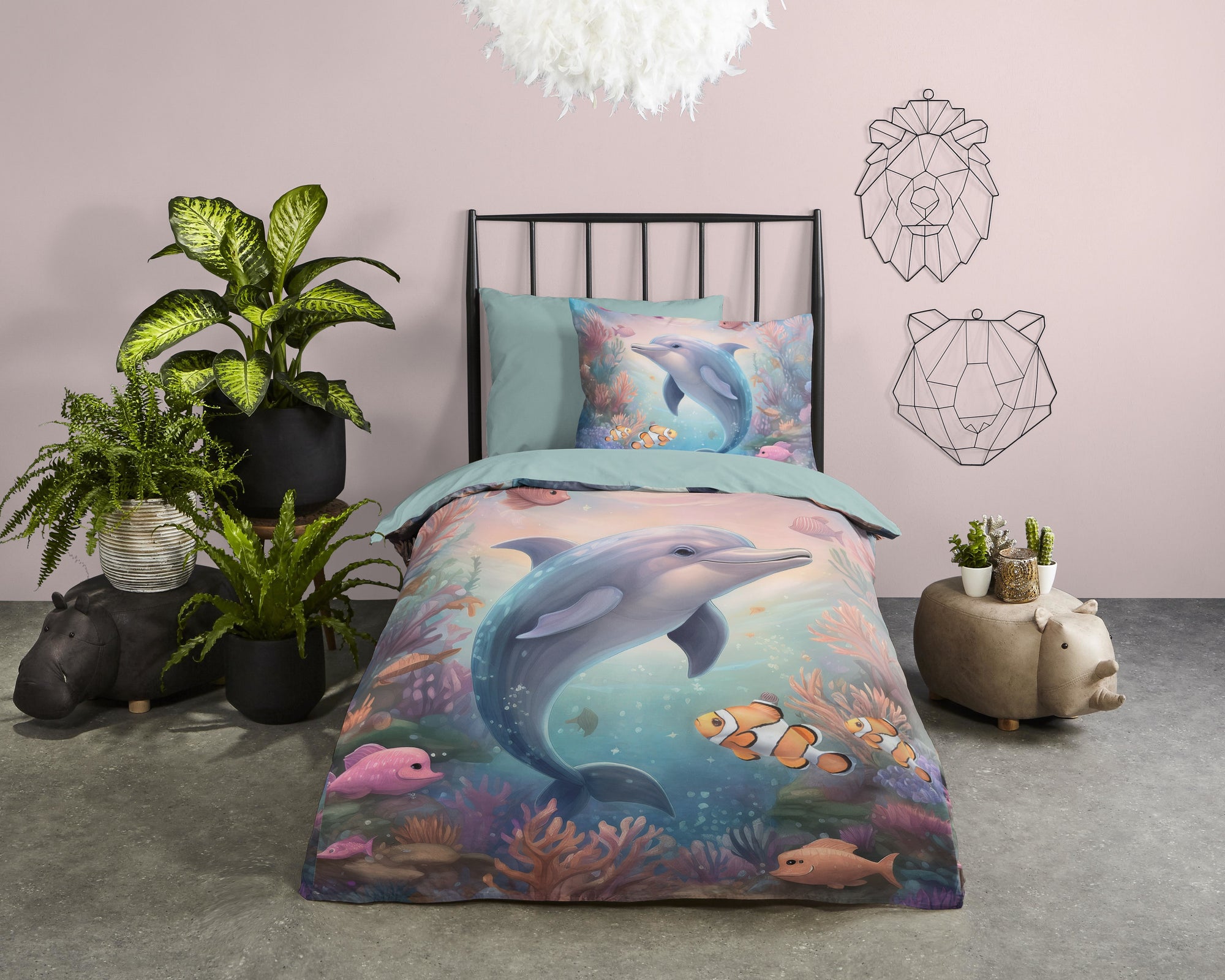 Good Morning kinderdekbedovertrek Baya - katoen - eenpersoons (140x220 + 60x70 cm)