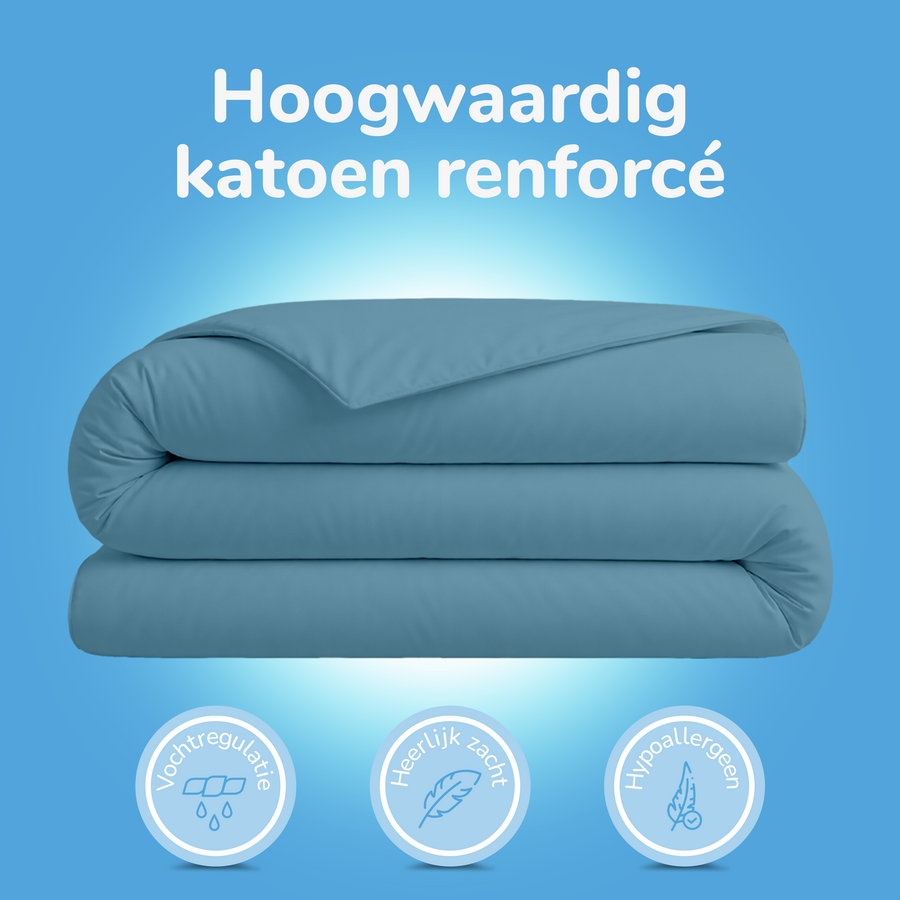 Decoware peuter dekbedovertrek uni - blauw - katoen