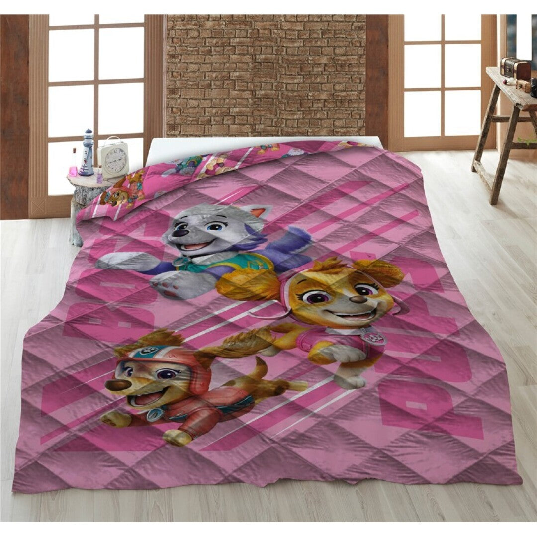Paw Patrol dekbed zonder overtrek Everest, Skye & Zuma - eenpersoons (140x200 cm)