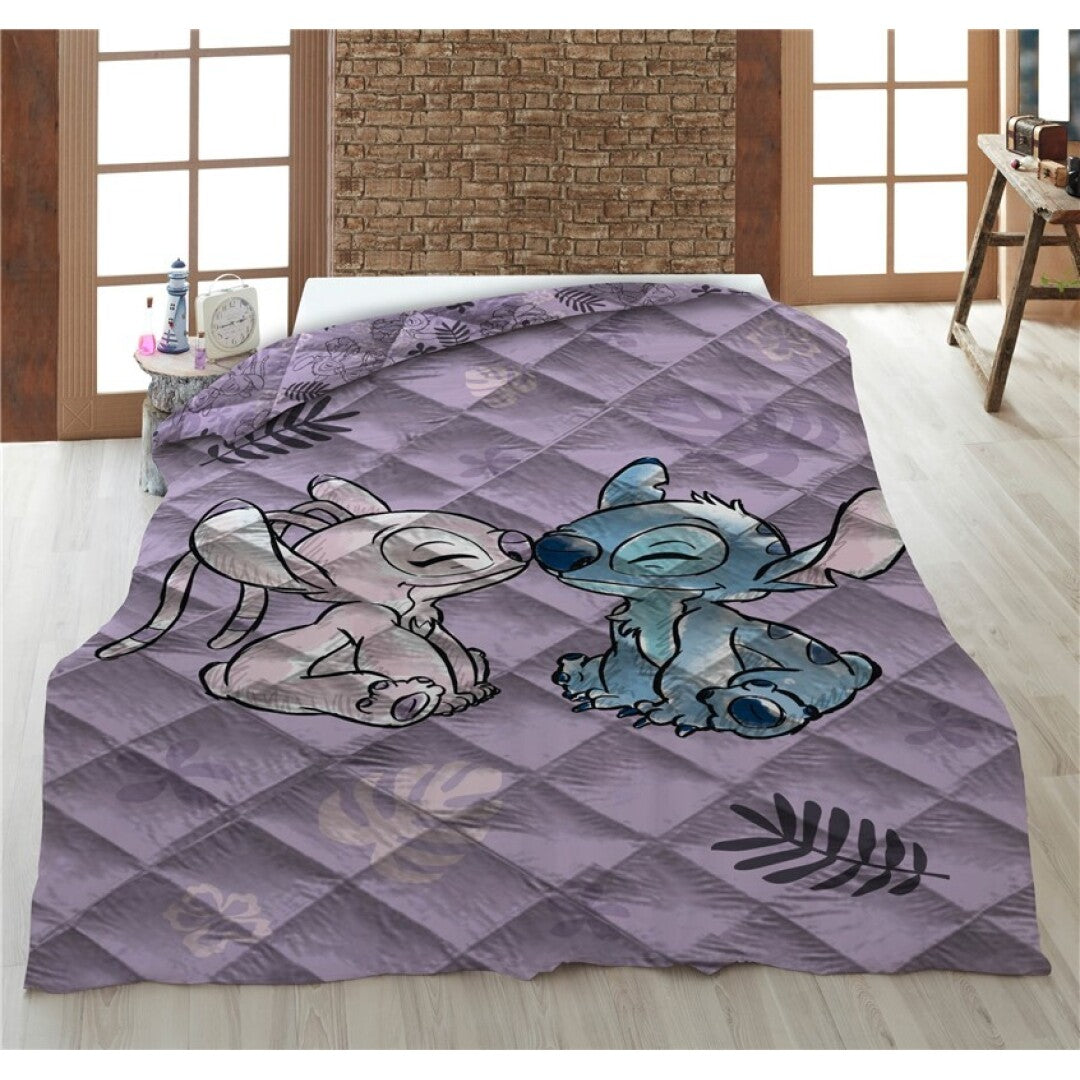 Lilo & Stitch dekbed zonder overtrek Stitch & Angel - katoen - eenpersoons (140x200 cm)