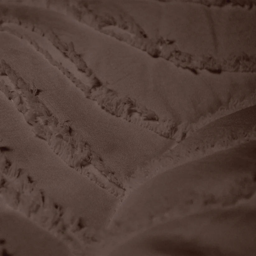 Decoware Eazsy dekbed zonder overtrek inclusief kussensloop - Tufted Waves - bruin