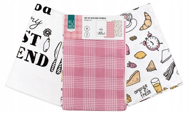 Theedoekdoekenset Food is my best friend - 40x60cm