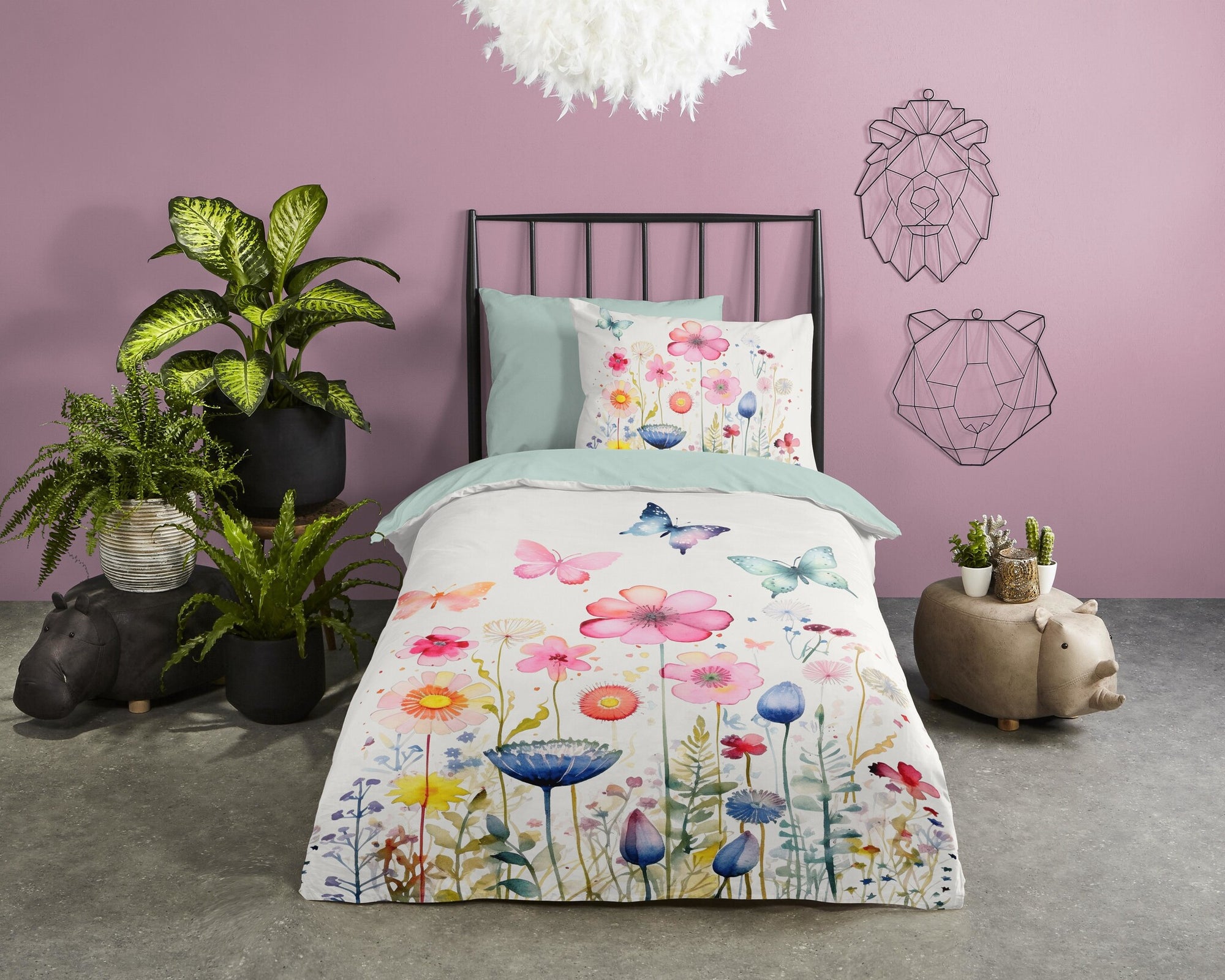 Microvezel kinderdekbedovertrek Kiki - 1-persoons (140x220 + 60x70 cm)