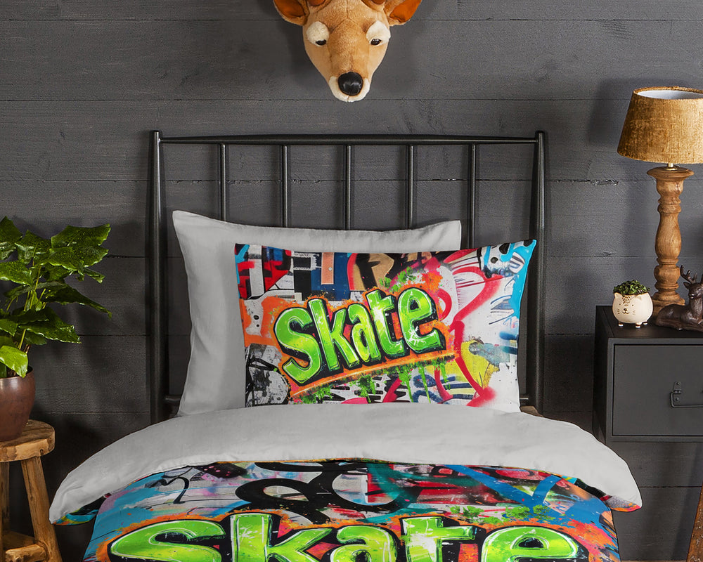 Good Morning kinderdekbedovertrek Skate - Flanel
