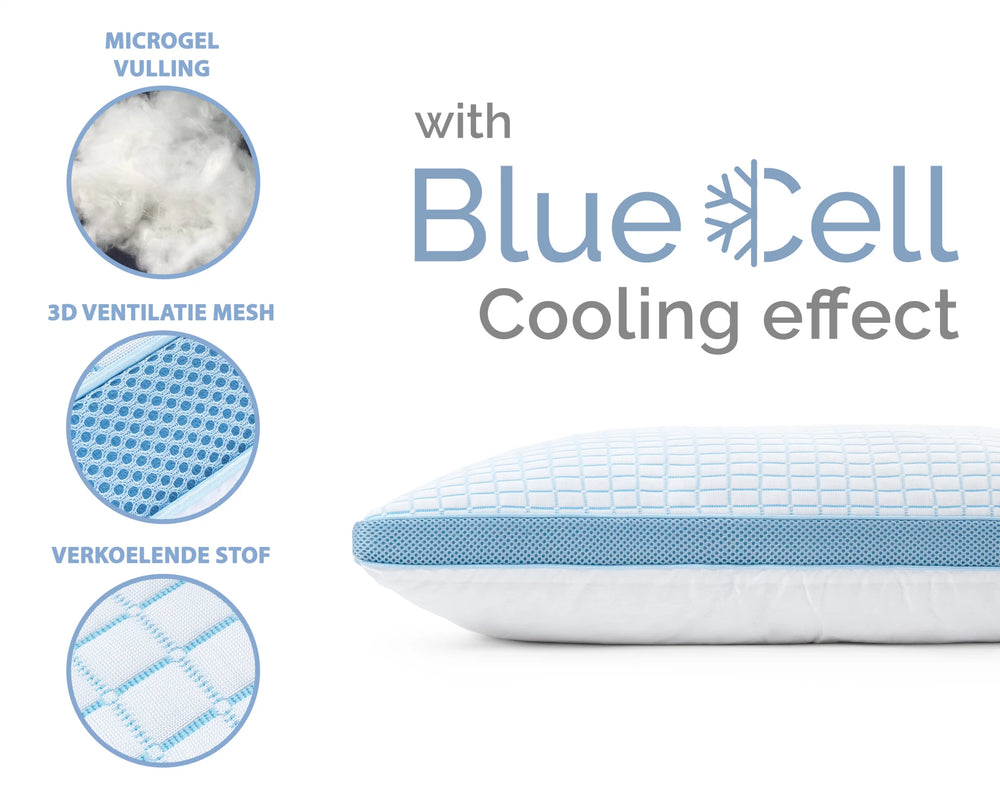 Hoofdkussen 3D Blue Cell Tech Verkoelend Memory Foam - 50x70 cm