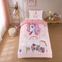 Decoware kinderdekbed zonder overtrek Pink dreams - Teddy - Katoen - Incl. kussensloop - 140x220 cm