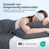 Decoware dekbedovertrek uni - Antraciet - katoensatijn