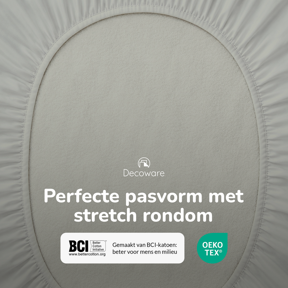 Decoware hoeslaken - Jersey - Misty groen