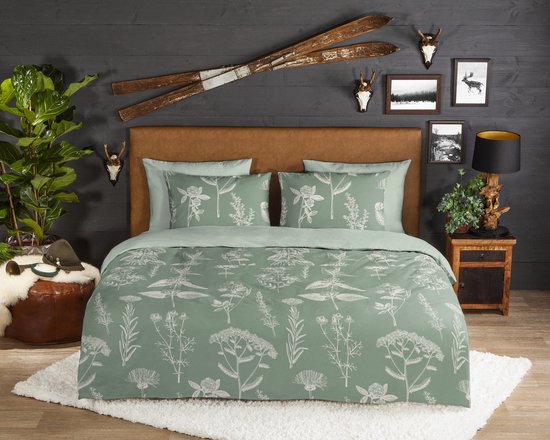Good morning dekbedovertrek Herbs - Flanel - 1-persoons (140x220 + 60x70cm)