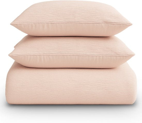 Decoware Easy dekbed zonder overtrek inclusief kussensloop - Mousseline - Roze