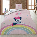 Minnie Mouse kinderdekbedovertrek regenboog - polykatoen