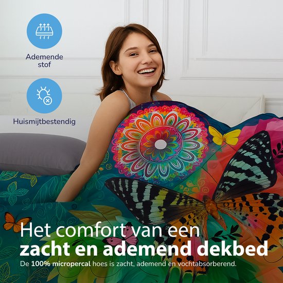 Decoware dekbedovertrek Butterfly Kingdom - microvezel