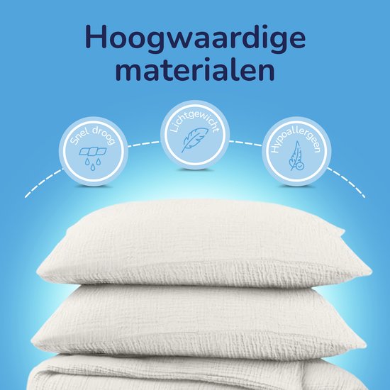 Decoware Easy dekbed zonder overtrek inclusief kussensloop - Mousseline - off white