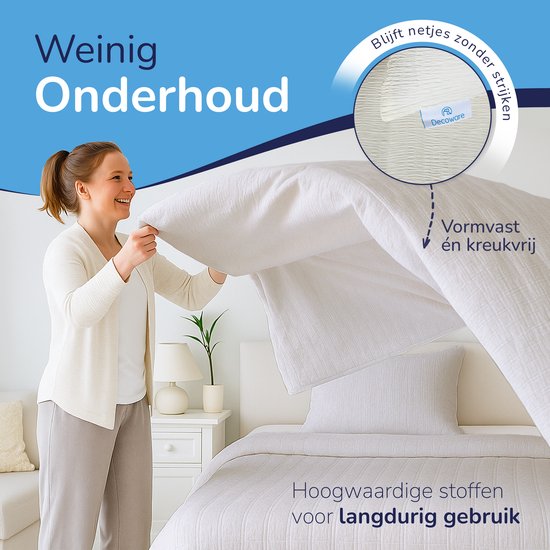 Decoware Easy dekbed zonder overtrek inclusief kussensloop - Mousseline - off white