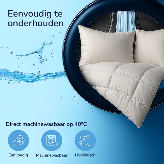 Decoware Easy dekbed zonder overtrek inclusief kussensloop - Mousseline - off white