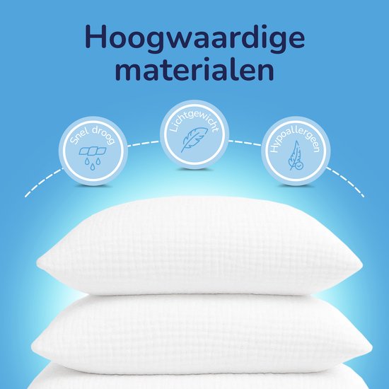 Decoware Easy dekbed zonder overtrek inclusief kussensloop - Mousseline - wit