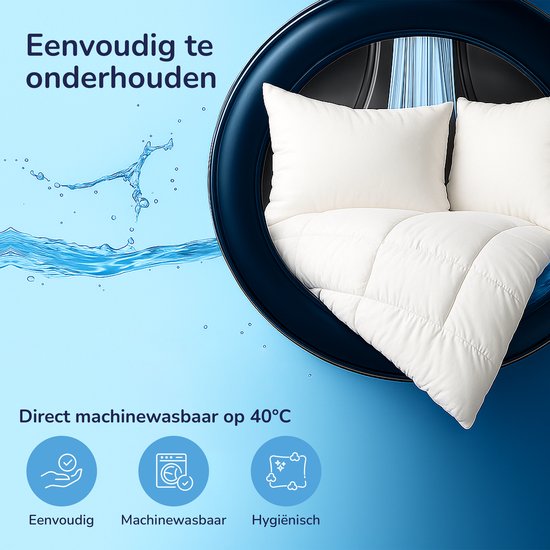 Decoware Easy dekbed zonder overtrek inclusief kussensloop - Mousseline - wit