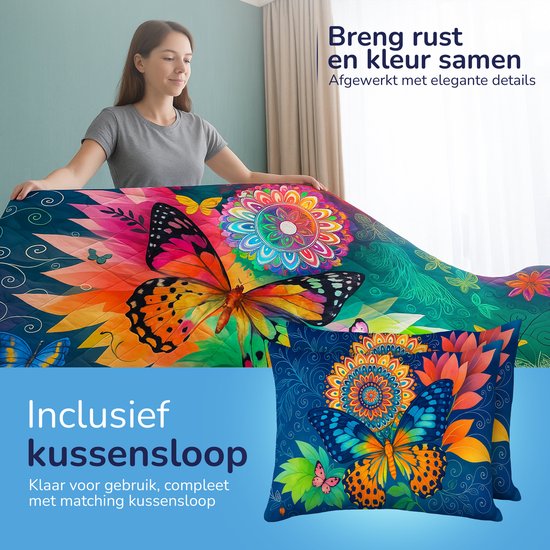 Decoware dekbedovertrek Butterfly Kingdom - microvezel