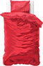 Glans satijn dekbedovertrek - rood