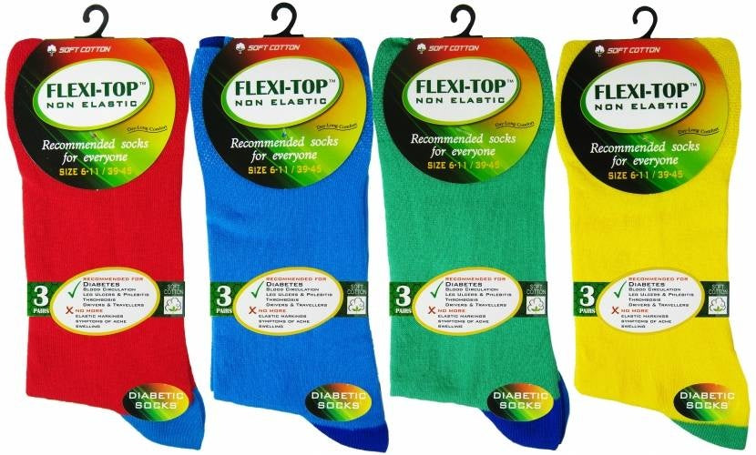 Tropicolour sokken met Flexi-Top zonder elastiek (Per 3 paar) - maat 39-45