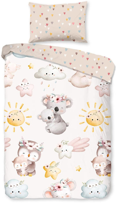 Good Morning Ledikant dekbedovertrek Hugs - katoen - 100x135 + 40x60 cm