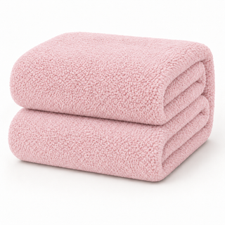 Teddy fleece hoeslaken - roze