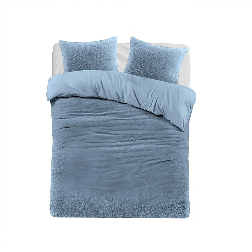 Zydante teddy dekbedovertrek blauw