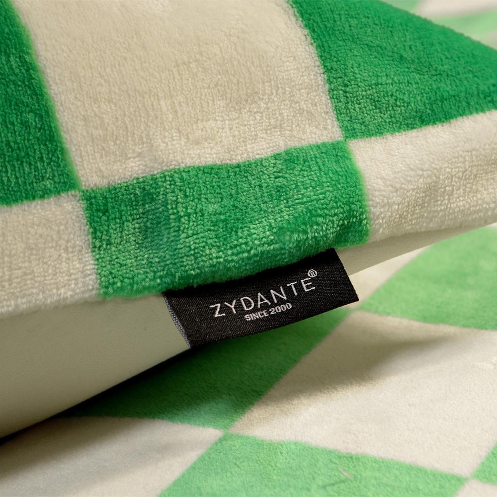 Flanel fleece dekbedovertrek Chess groen