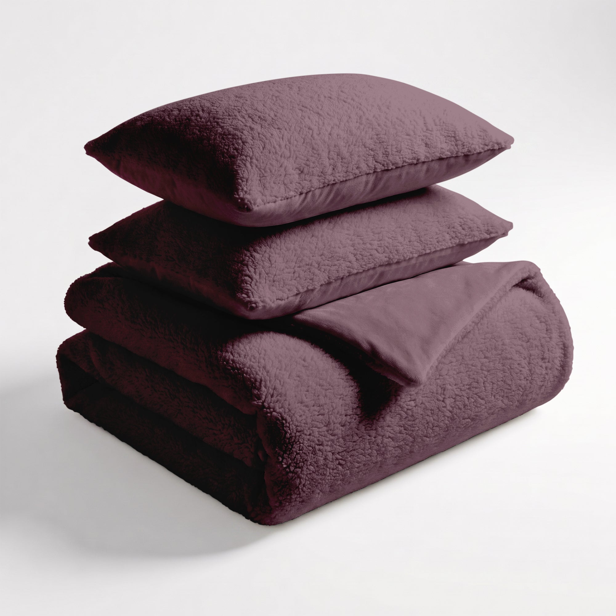Zydante teddy dekbedovertrek - Mauve - Eenpersoons