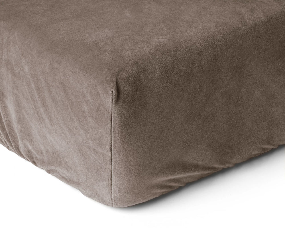 Velvet Hoeslaken - taupe