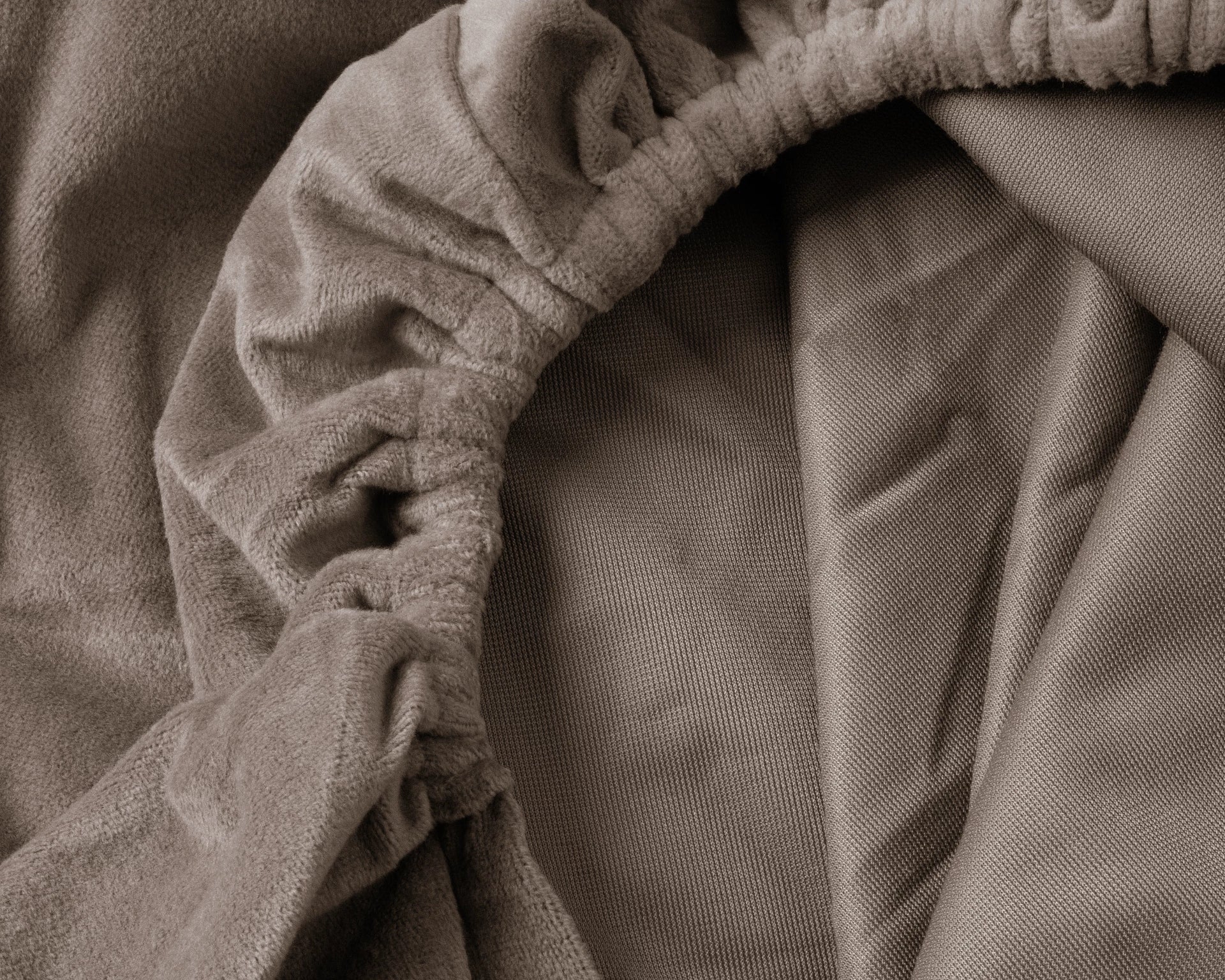 Velvet Hoeslaken - taupe