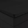 Splittopper hoeslaken - dubbel jersey - zwart