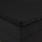 Splittopper hoeslaken - dubbel jersey - zwart