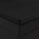 Splittopper hoeslaken - dubbel jersey - zwart