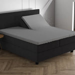 Splittopper hoeslaken - dubbel jersey - grijs