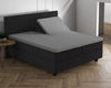 Splittopper hoeslaken - dubbel jersey - grijs