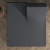 Splittopper hoeslaken - dubbel jersey - antraciet