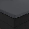 Splittopper hoeslaken - dubbel jersey - antraciet