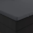 Splittopper hoeslaken - dubbel jersey - antraciet