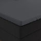 Splittopper hoeslaken - dubbel jersey - antraciet