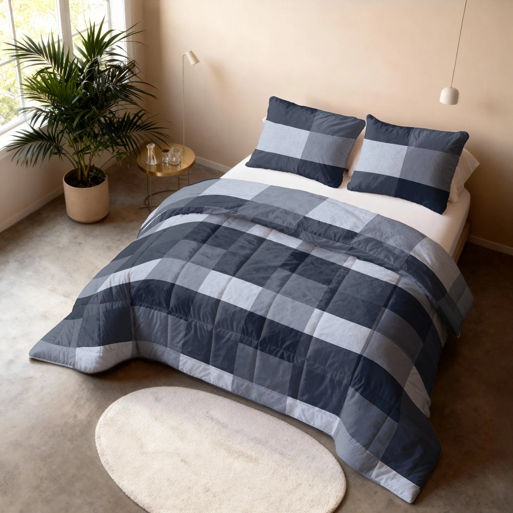 Sleeptime Lazy dekbed zonder overtrek Anne incl. kussensloop - Blauw