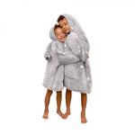 Kinder hoodie Stars grijs - Glow in the dark - 6-10 jaar