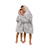 Kinder hoodie Stars grijs - Glow in the dark - 6-10 jaar