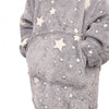 Kinder hoodie Stars grijs - Glow in the dark - 6-10 jaar